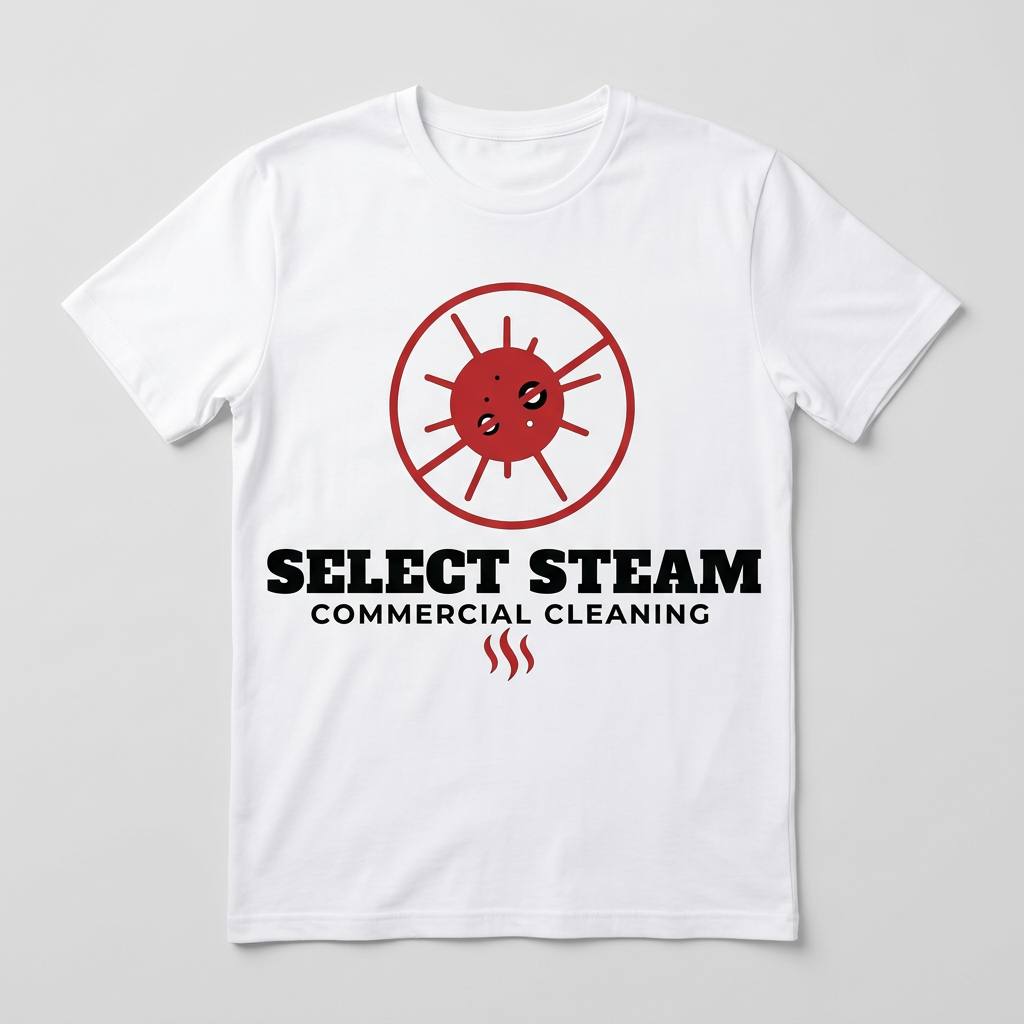 White Select Steam t-shirt with the logo printed across the chest